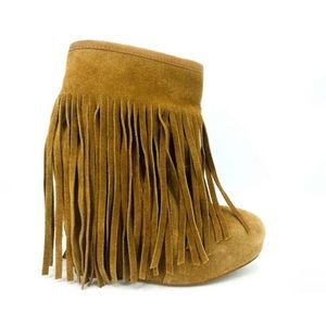 Koolaburra by UGG-Fringe Wedge Booties/9